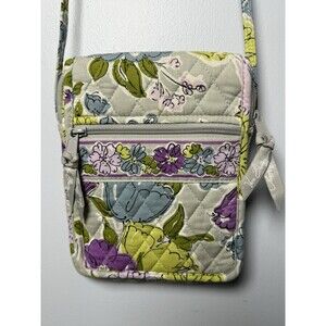 Vera Bradley Mini Hipster Crossbody Purse Watercolor  Gray Purple VTG Y2K 6"x7"